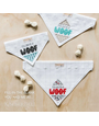 Kimberbell Pet kerchief blank, set of 2, gray & white