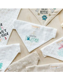Kimberbell Pet kerchief blank, set of 2, gray & white