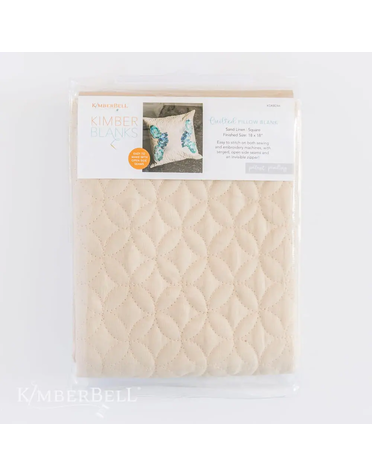 Kimberbell Housse de coussin matelassée à personnaliser, 18 x 18 po, lin sable