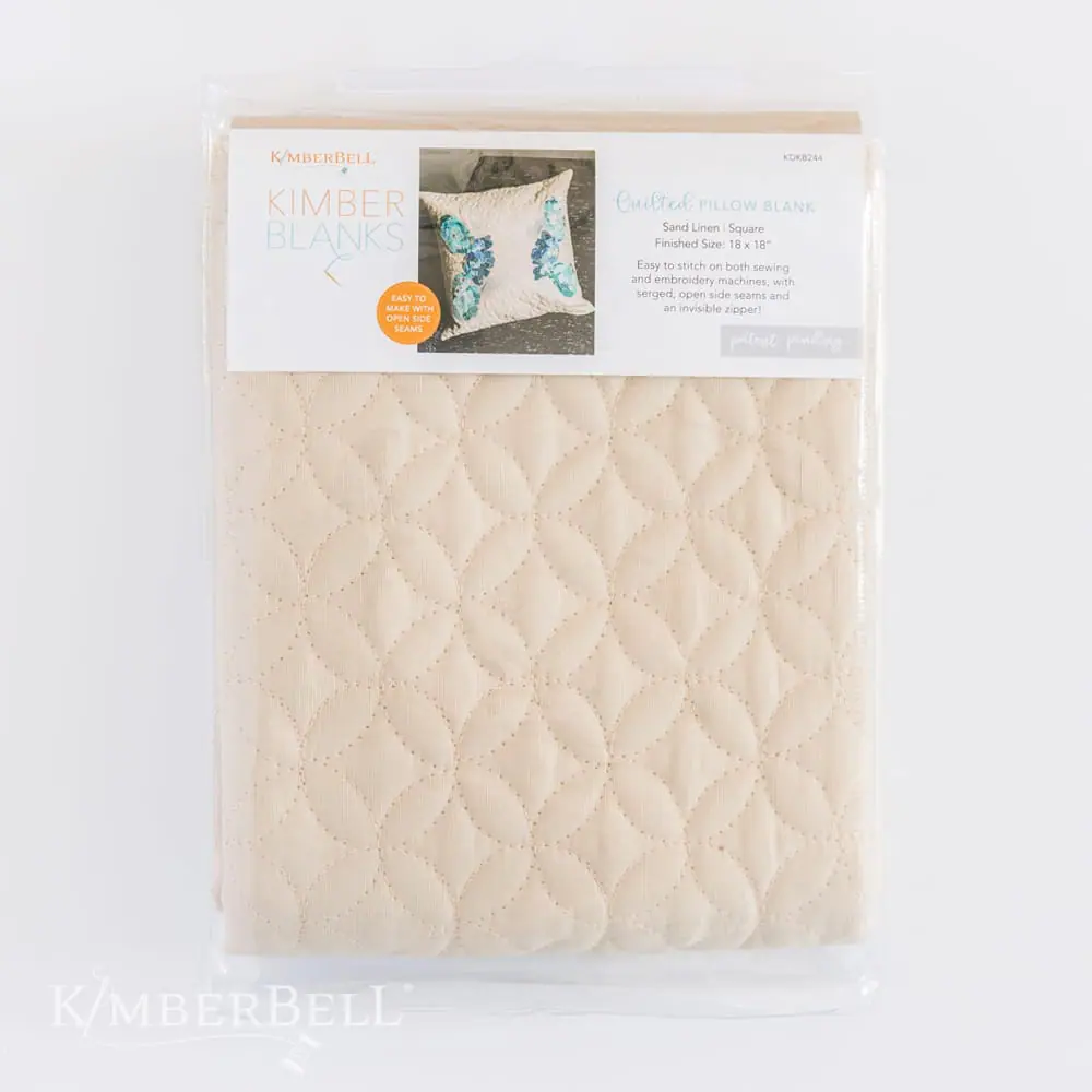 Kimberbell Housse de coussin matelassée à personnaliser, 18 x 18 po, lin sable