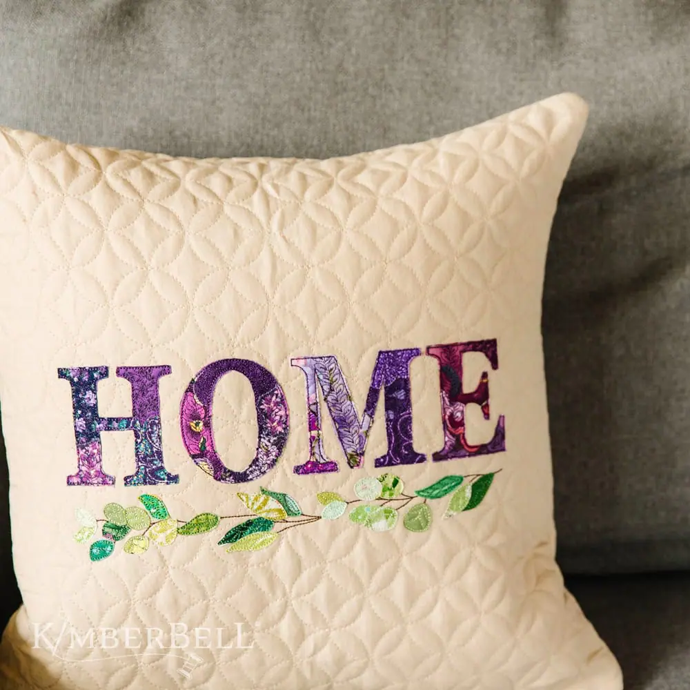 Kimberbell Housse de coussin matelassée à personnaliser, 18 x 18 po, lin sable