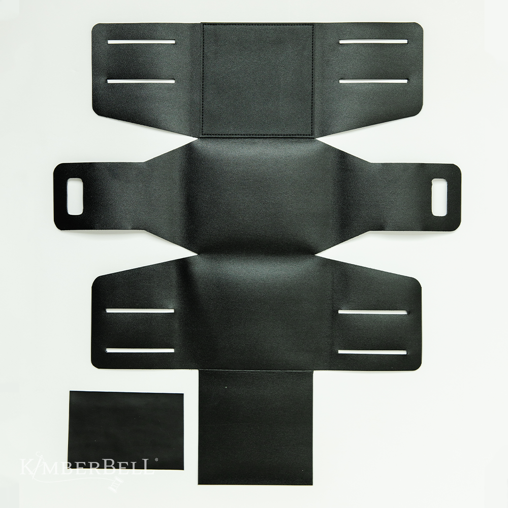 Kimberbell Rangement pliable à personnaliser, cuir, noir