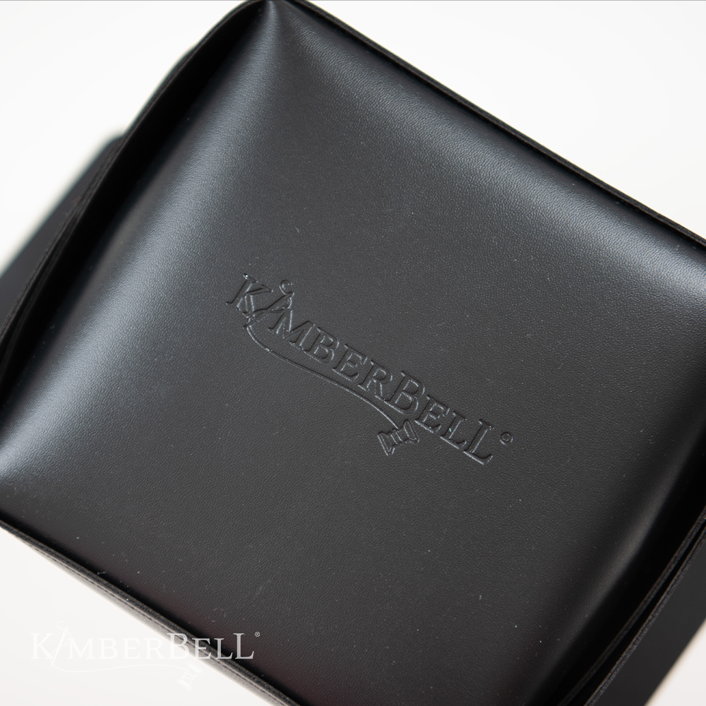 Kimberbell Folding storage tote blank, leather, black