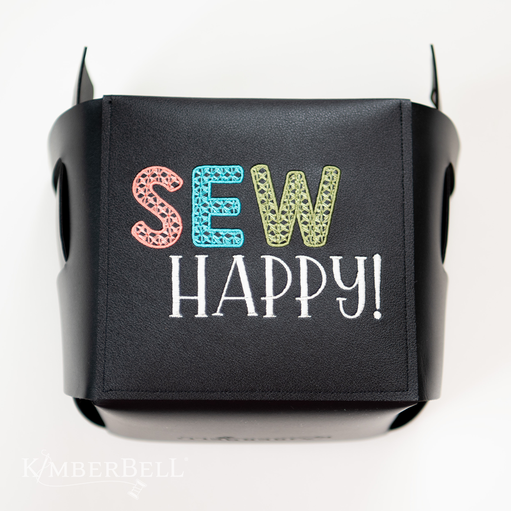 Kimberbell Rangement pliable à personnaliser, cuir, noir