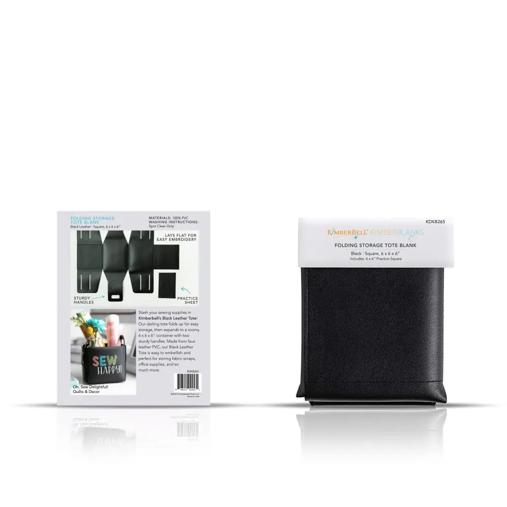 Kimberbell Rangement pliable à personnaliser, cuir, noir