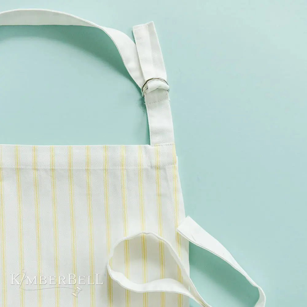 Kimberbell Tablier à personnaliser à fines rayures, jaune