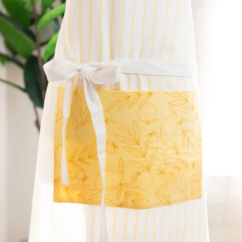 Kimberbell Pinstripe apron blank, yellow
