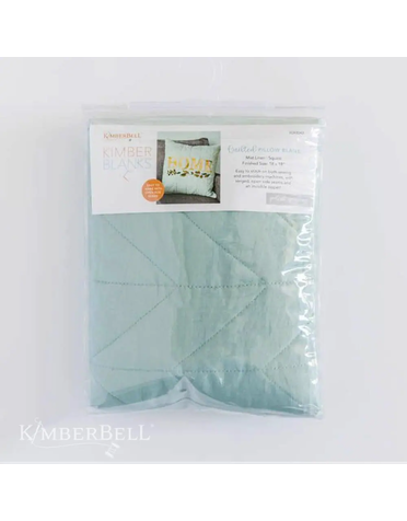 Kimberbell Quilted pillow cover blank, 18 x 18″ mist linen