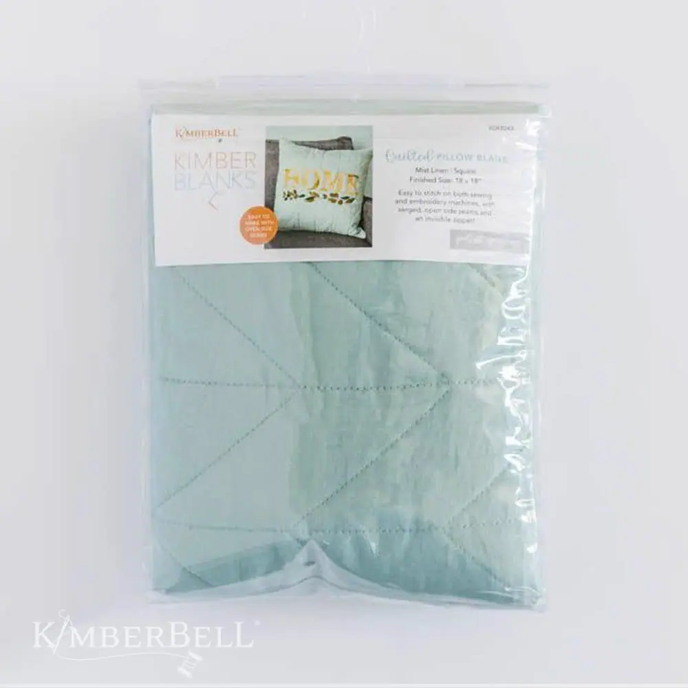 Kimberbell Housse de coussin matelassée à personnaliser, 18 x 18 po, lin brume