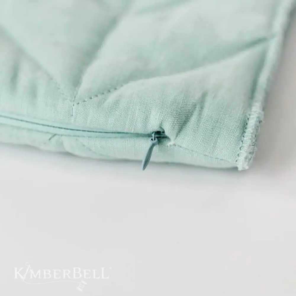 Kimberbell Housse de coussin matelassée à personnaliser, 18 x 18 po, lin brume
