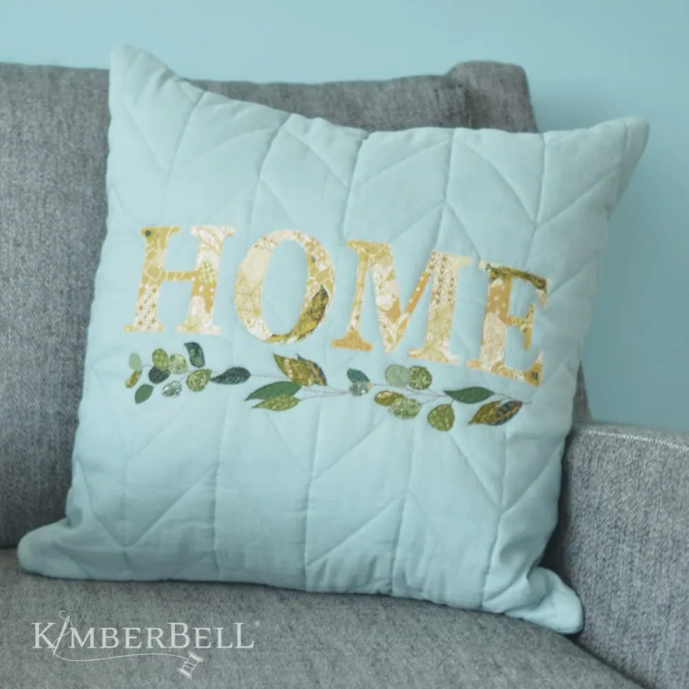 Kimberbell Housse de coussin matelassée à personnaliser, 18 x 18 po, lin brume