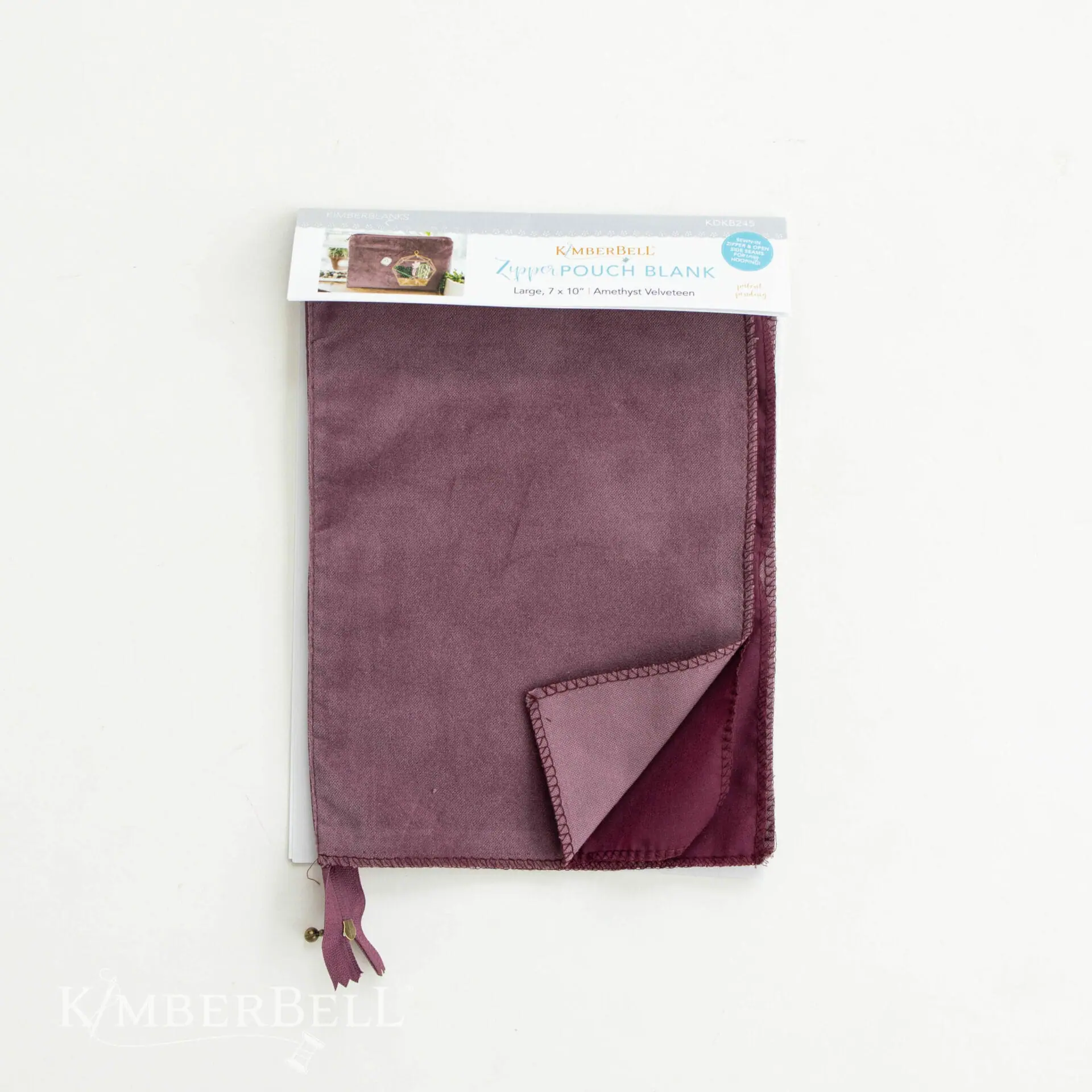 Kimberbell Amethyst large zipper pouch blank