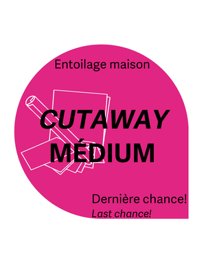 Générique Cut-away médium blanc découpable 7.5x7.5po 2.9oz (25 feuilles) entoilage maison