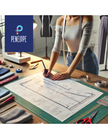 Pénélope Pattern adjustment and creation of the basic template - PANTS/SKIRT
