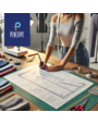Pénélope Pattern adjustment and creation of the basic template - PANTS/SKIRT