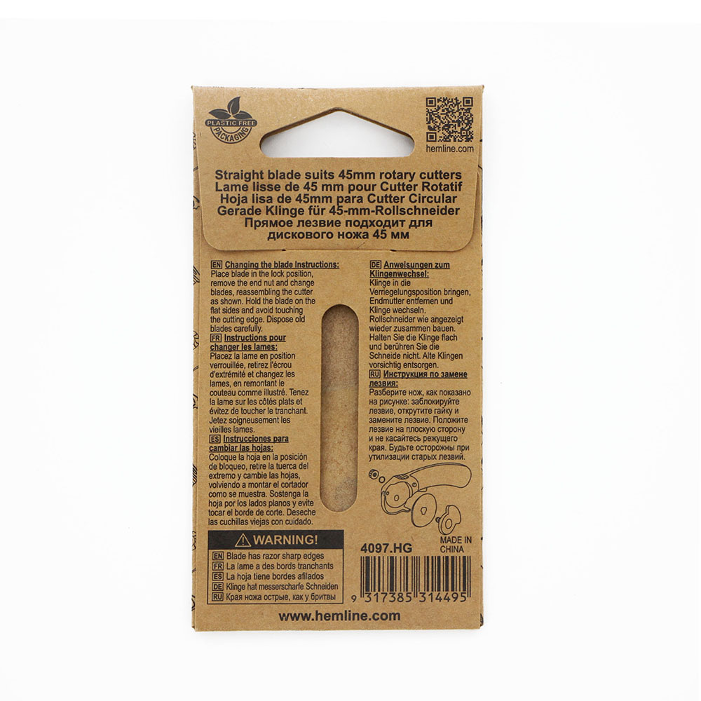Hemline Gold HEMLINE GOLD 45mm Rotary Cutter Replacement Blades