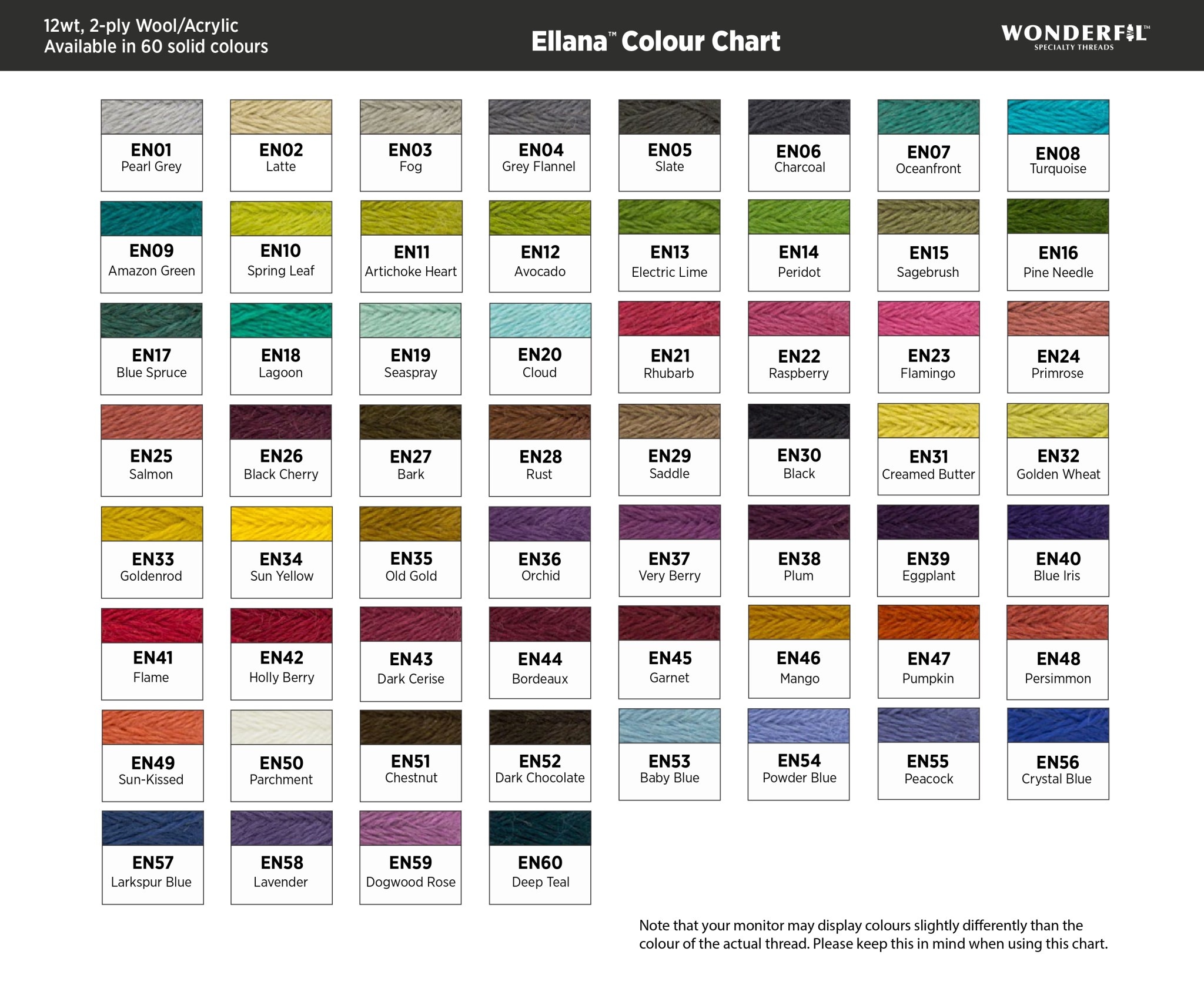 WonderFil Ellana Ellana cotton 12wt thread select your style 64m