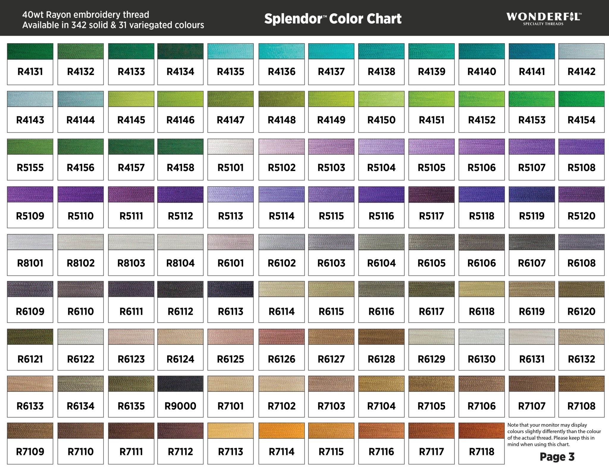 WonderFil Splendor Fil rayon 40wt Splendor au choix