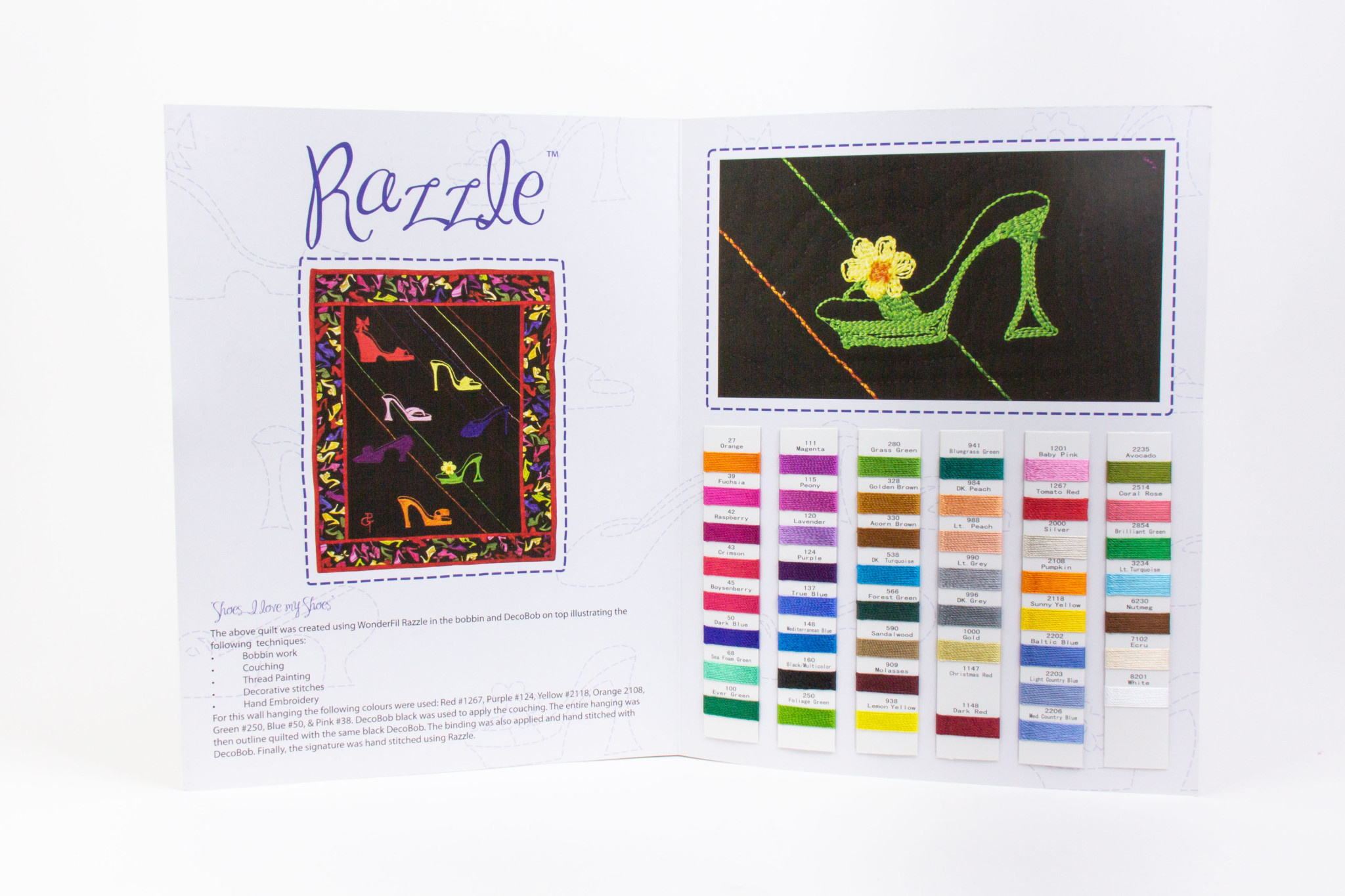 WonderFil Razzle Charte de couleurs WonderFil Razzle