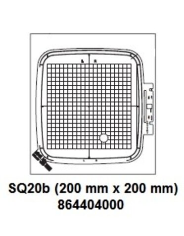 Janome Cadre Cerceau Sq20B  200 x 200 pour MC500e & MC450e Janome