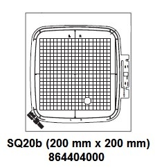 Janome Cadre Cerceau Sq20B  200 x 200 pour MC500e & MC450e Janome