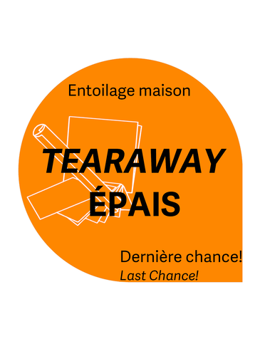 Générique Tear-away épais blanc déchirable 7.5 à 8 x 7.5 à 8po 2.8oz (70 feuilles) entoilage maison
