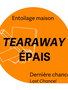 Générique Tear-Away rigide épais blanc déchirable 7.5x7.5 2.55oz (150 feuilles) entoilage maison