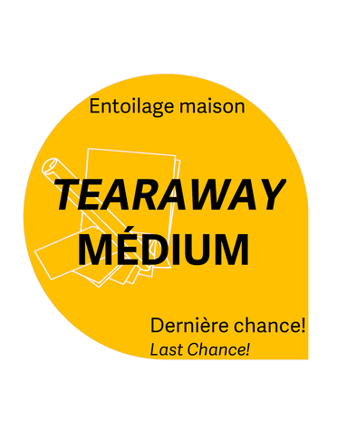 Générique Tear-Away médium blanc déchirable 7.5x7.5 1.7oz (150 feuilles) entoilage maison