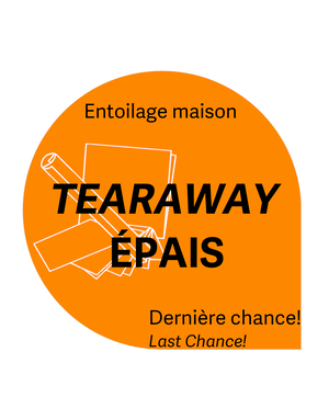 Générique Tear-Away rigide blanc déchirable 7.5x7.5po 1.5oz (120 feuilles) entoilage maison