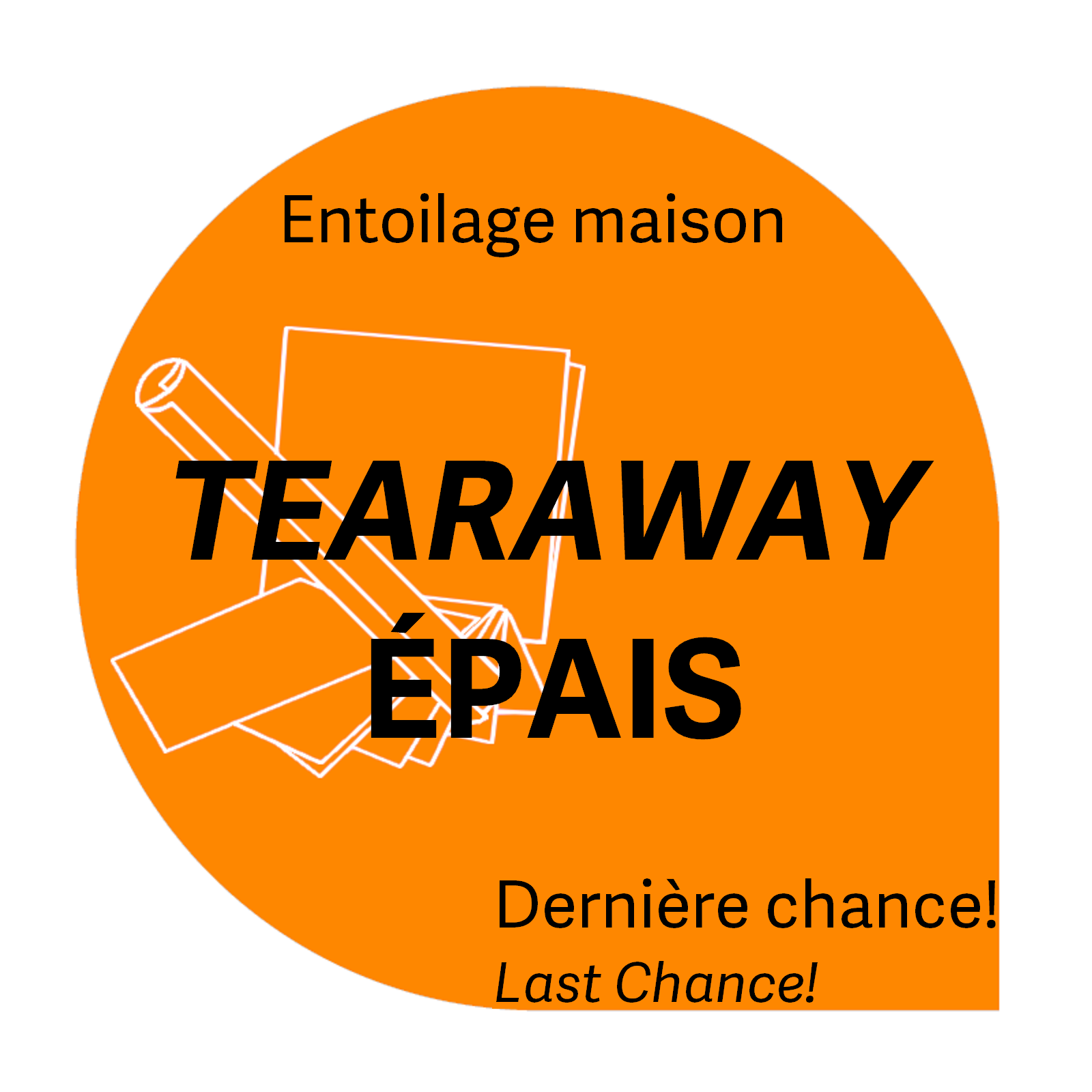 Générique Tear-Away rigide blanc déchirable 7.5x7.5po 1.5oz (120 feuilles) entoilage maison