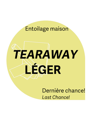 Générique Tear-Away léger blanc déchirable 8 x 8po 1.9oz (45 feuilles) entoilage maison