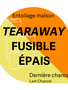 Générique Tear Away blanc fusible épais 3.5oz 7.5 x 7.5po (45 feuilles) entoilage maison
