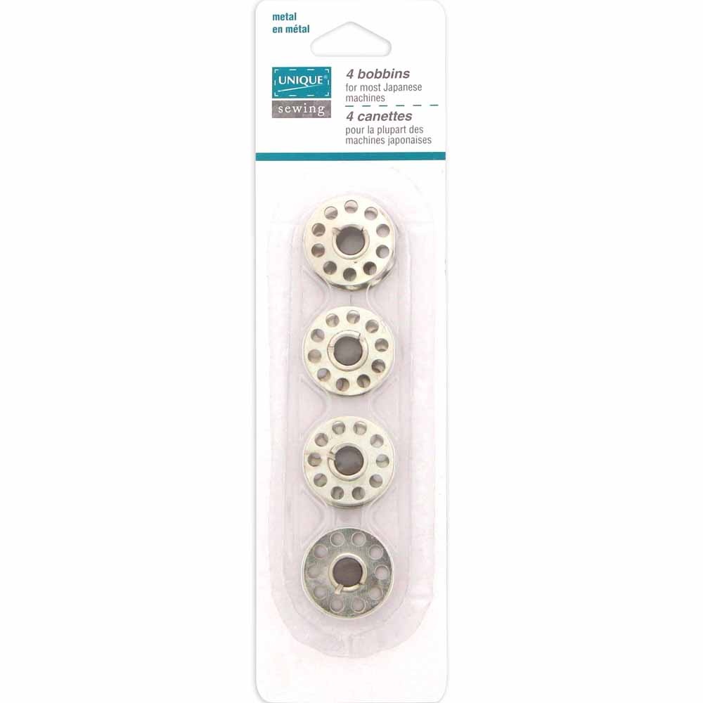 Unique UNIQUE SEWING 10-Hole Metal Bobbins - Japanese Machine - 4pcs