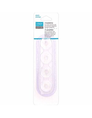 Unique UNIQUE SEWING Plastic Bobbins - Japanese/Kenmore Machines - 4pcs
