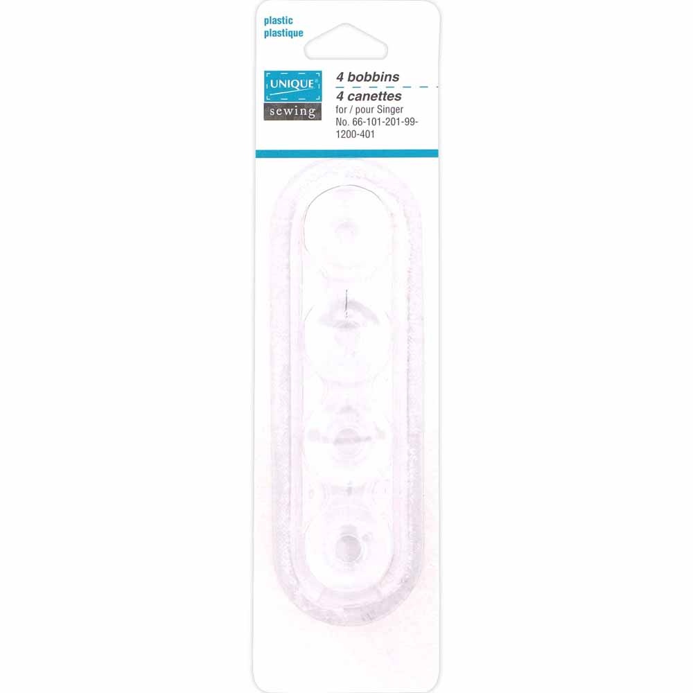 Unique UNIQUE SEWING Plastic Bobbins - Singer Machine Class 66 - 4pcs