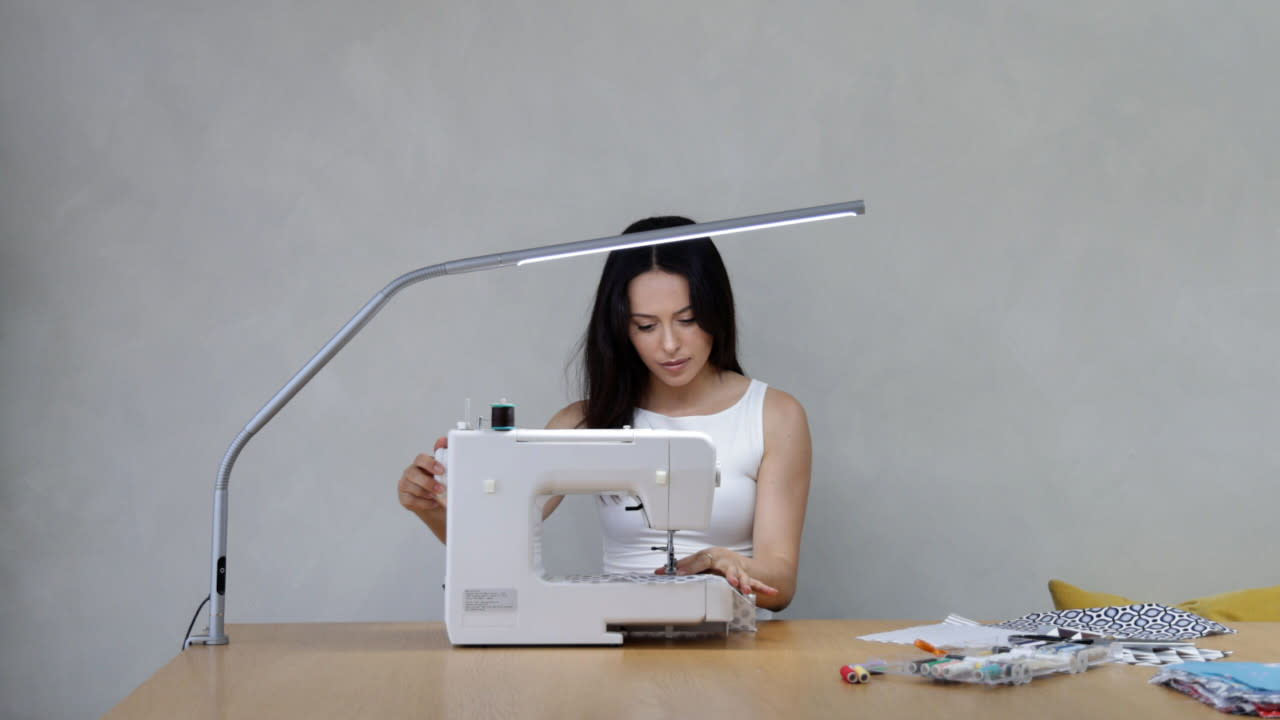Daylight Slimline 4 Table Lamp - Ice Grey