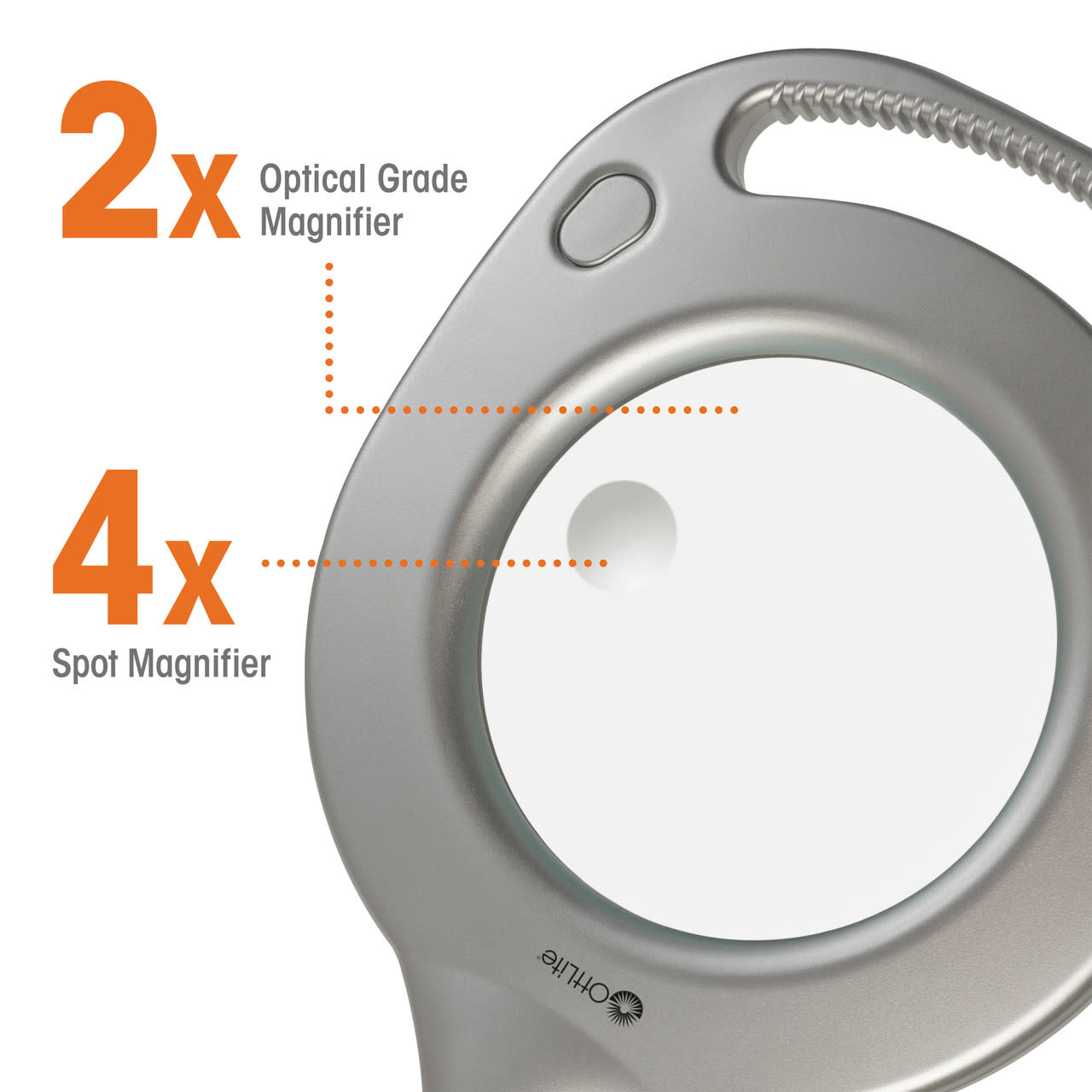Ottlite Ottlite 2-in-1 LED Magnifier Floor and Table Light - Silver