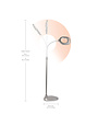 Ottlite Ottlite 2-in-1 LED Magnifier Floor and Table Light - Silver