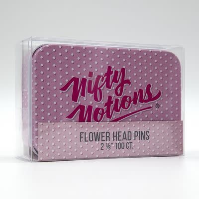 Nifty Notions Nifty Notions 2 1/8" white flower pins 100 pcs