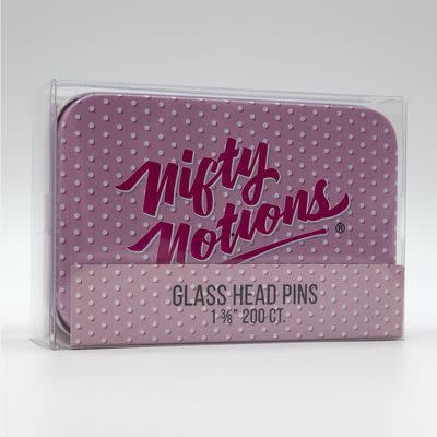 Nifty Notions  Nifty Notions 1-3/8" glass head pins 200pc