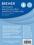 BREWER Stabilisateur adhésif hydrosoluble imprimable 12 feuilles 8-1/2 po x 11 po