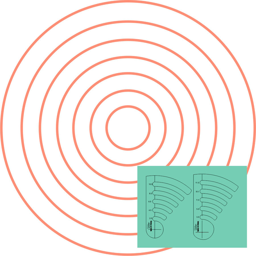 Westalee Westalee ruler progressive circles pk of 2 set #1