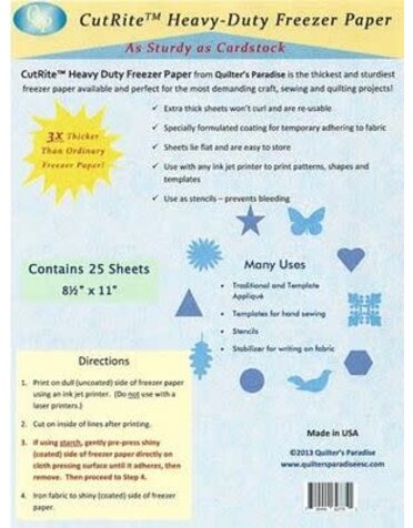 Quilter's Paradise CutRite freezer paper ultra résistant