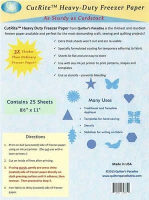 Quilter's Paradise CutRite Heavy Duty Freezer Paper
