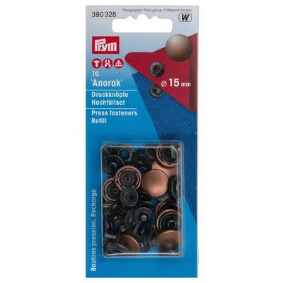 Prym Prym Vario boutons pression Anorak 15 mm cuivre antique 10 mcx