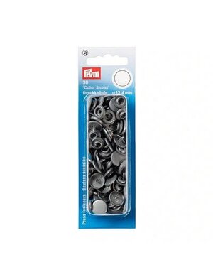 Prym Boutons-pression plastique 12,4 mm gris argent 30 pièces