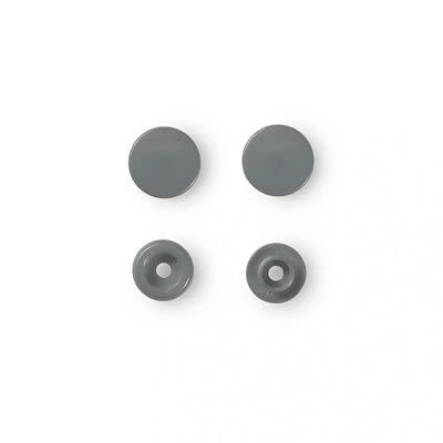 Prym Boutons-pression plastique 12,4 mm gris argent 30 pièces