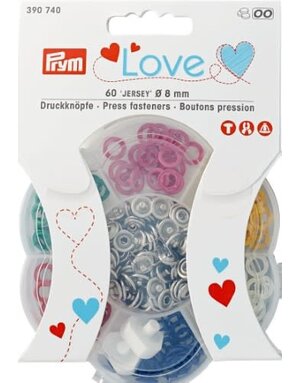 Prym Prym love bouton pression pour jersey 8mm multi couleur 60pc pour Vario