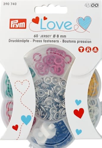 Prym Prym love bouton pression pour jersey 8mm multi couleur 60pc pour Vario