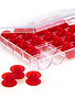 Janome Janome 25 red bobbins in a clear case
